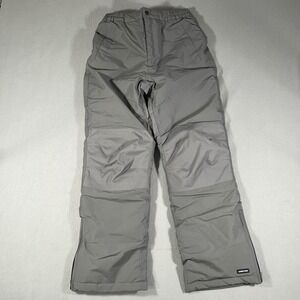 Lands End Kids squall Gray Grow A Long Ski Snow Pants sz 14 Waterproof Insulated